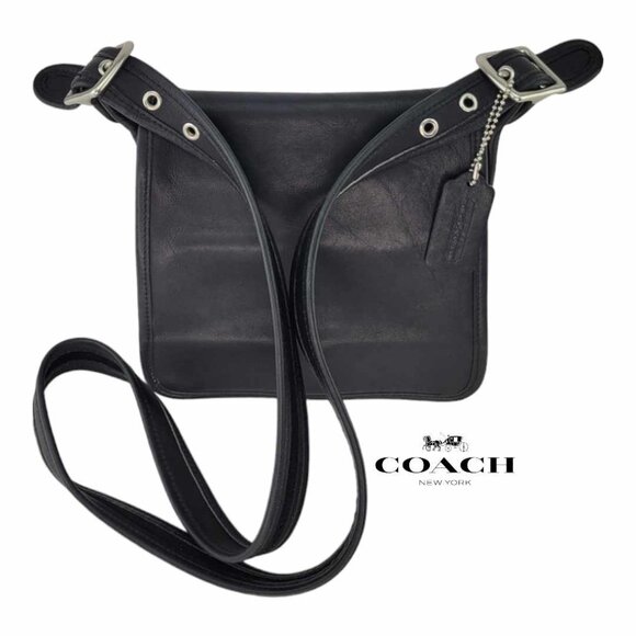 Coach Handbags - AUTHENTIC VINTAGE COACH Studio Flap Bag- Black